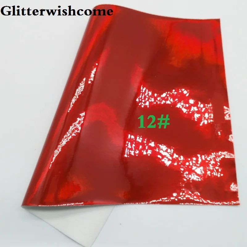 12 Glitterwishcome 21X29 см A4 размер винил для бантов Cuero Sintetico гладкая Переливающаяся кожа Fabirc винил для бантов, GM017A - Цвет: 12