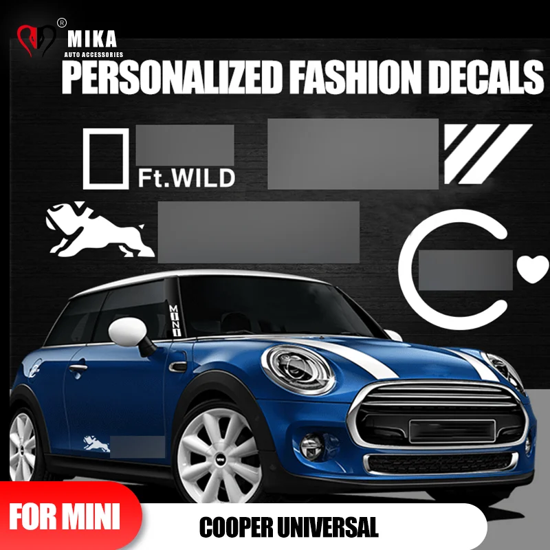 

Универсальные наклейки для Mini Cooper, наклейки на корпус автомобиля, топливный бак, заднее стекло, наклейка на окно автомобиля, аксессуары для ...