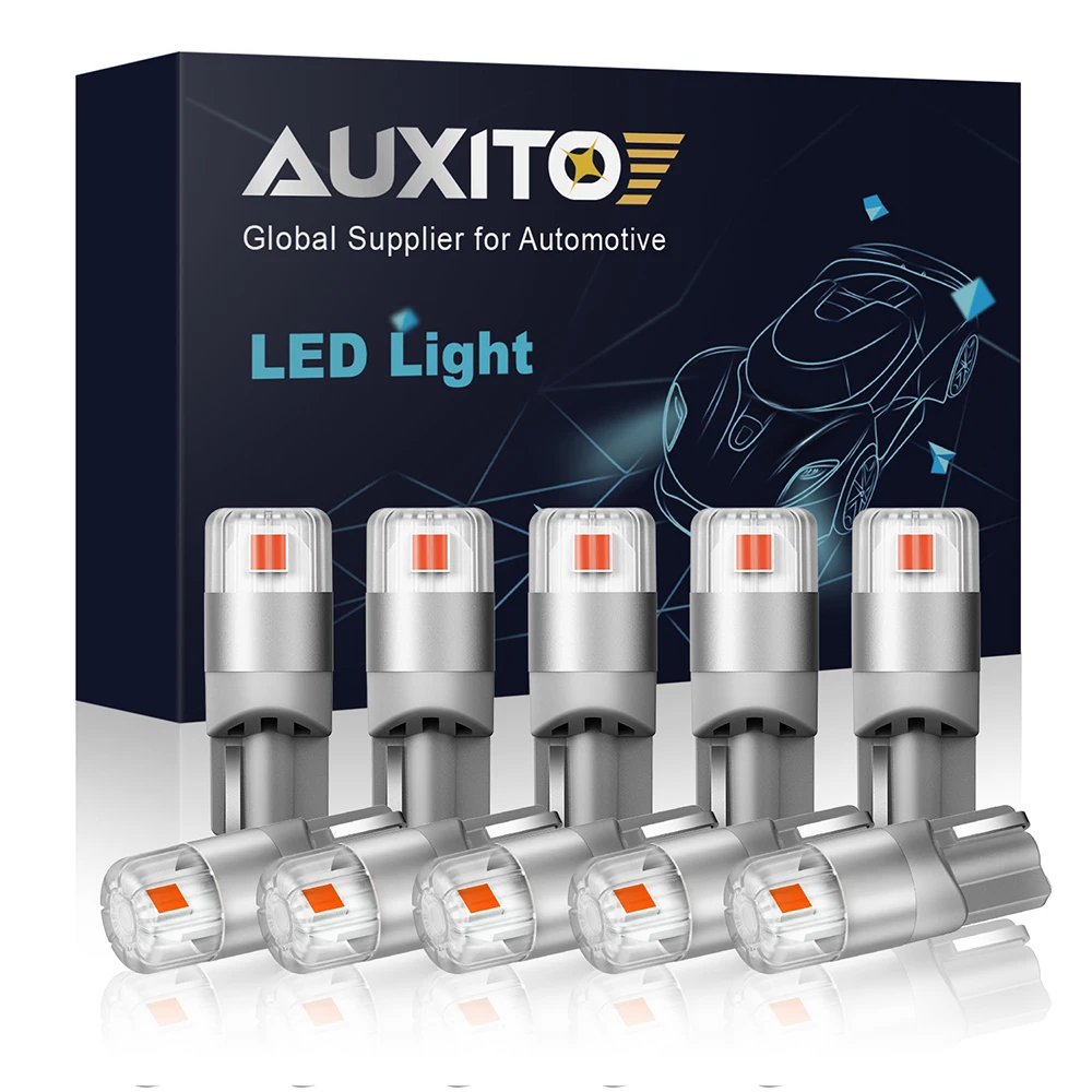 

10Pcs T10 Red Lamp Car Led Bulb Light 194 168 2825 W5W WY5W Super Bright Side Marker Parking Lighting 12v Interior Signal Lamp