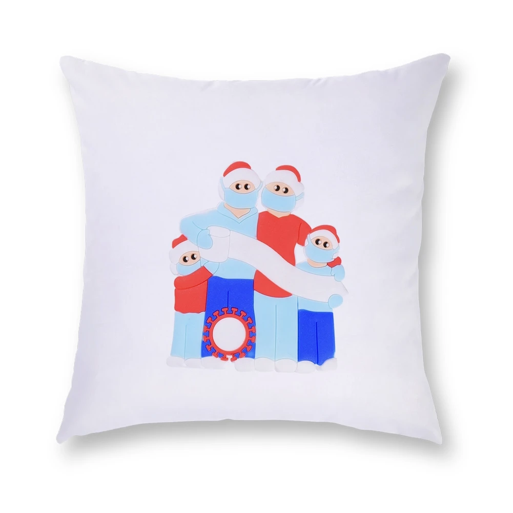 

2020 Stylish Christmas Theme Cartoon Plush Living Room Decorative Sofa Cushion Cover Square Hug Pillow Case 45x45 Elegant Home