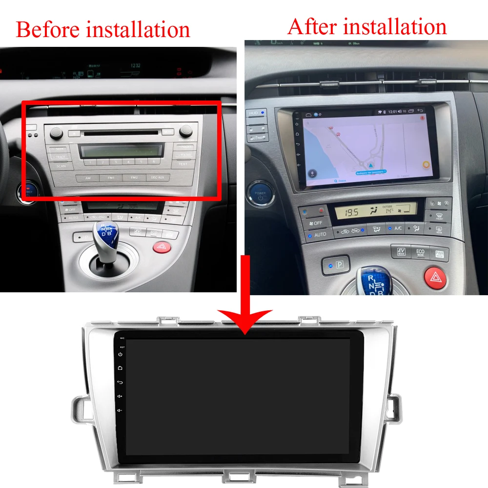Android 8 1 для Toyota Prius 2010-2013 автомобильный радиоприемник мультимедийный видеоплеер с