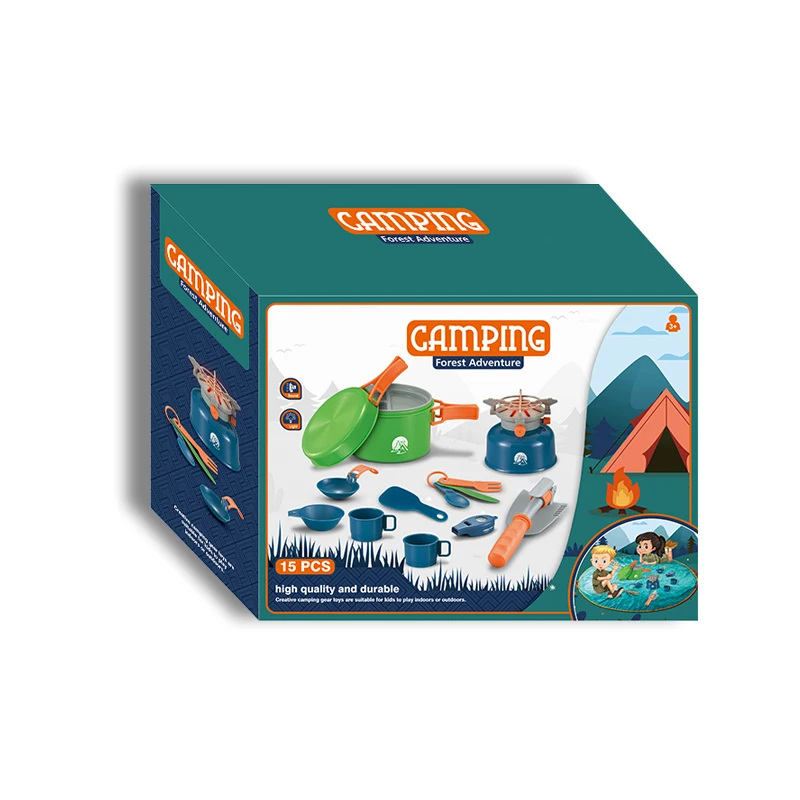 3+ Simulation Camping Cooking 15PCS Pretend Toy Outdoor Explorer Kit For Kids | Игрушки и хобби