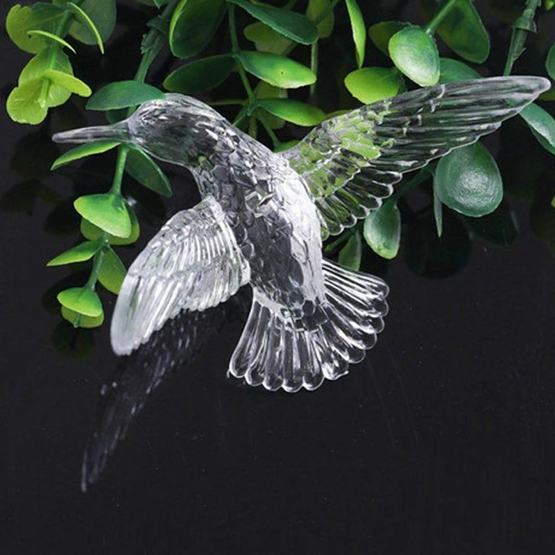 

12 Pcs Crystal Acrylic Bird Plastic Bird Crystal Birds Ceiling Antenna Home Wedding Stage Decoration Ornaments Dream Pendant