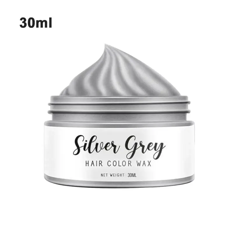 

Disposable Smoky Gray Punk Style Light Silver Grey Grandma Gray Hair Dye Color Unisex Color Hair Wax Dye Cream Hair Color Wax