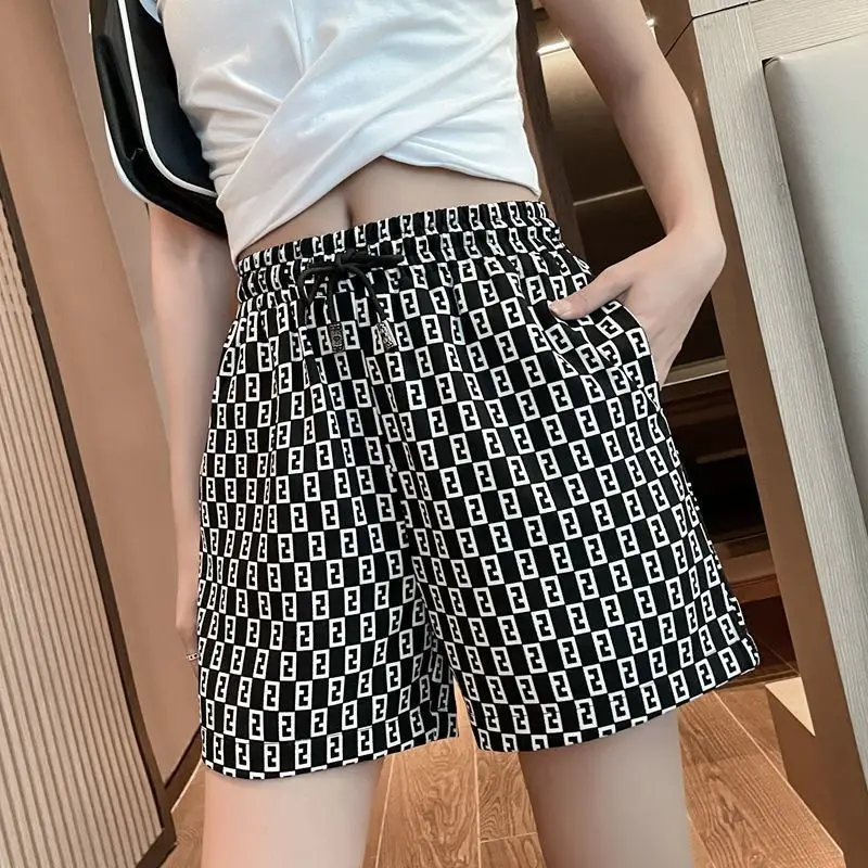 

Casual High Waist Wide Leg shorts women's versatile trend 2021 summer new loose sports SLIM STRAIGHT pants
