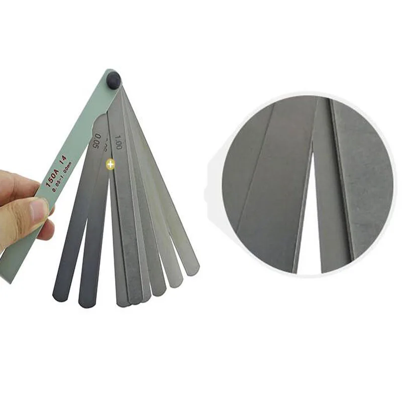 

Stainless Steel Feeler Gauge Metric Measurement 0.02-1mm 17 Blade Thickness Gap Metric Filling Gauge Measuring Tool