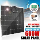 Система солнечной энергии 600 Вт, зарядное устройство для солнечной панели, инвертор 1200 Вт, USB-комплект, полный контроллер 1020304050A, зарядное устройство для автомобильного RV