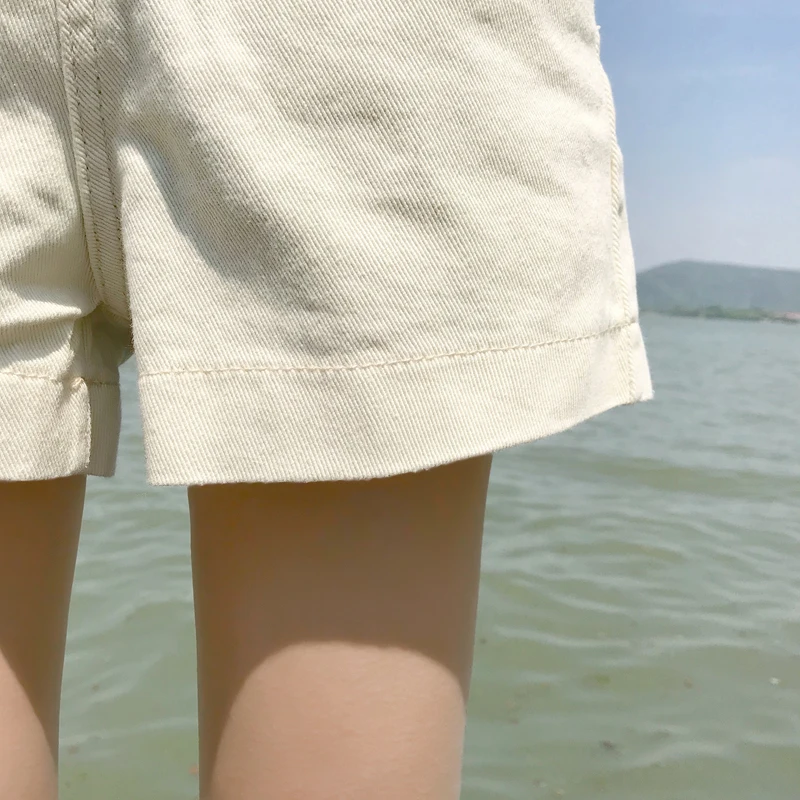 

Shorts Women New High-Waist Loose Straight Simple Solid Colour Womens Soft Female High Quality Korean Style Summer Trendy