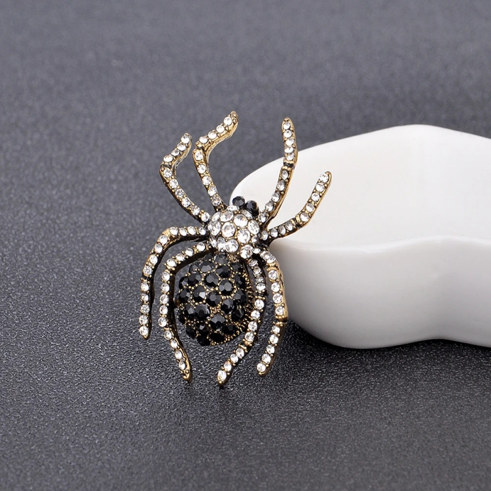 Стразы броши пауки для женщин массивные красочные насекомые большие винтажные