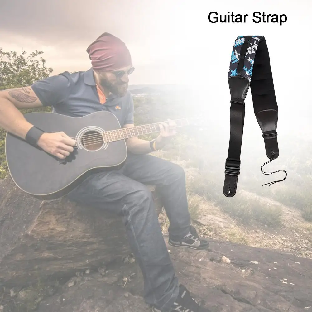 Ремешок для гитары утолщенный дышащий ремешок снижения давления материал