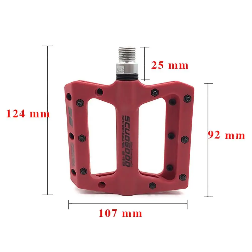

Bicycle Pedals Nylon Fiber Ultra-light Mountain Bike Pedal 4 Colors Big Foot Road Bike Bearing Pedals Cycling Parts