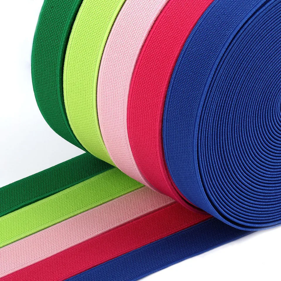 

15mm/20mm/25mm Elastic Band 13 colors Durable Waistband Rubber Band High Elastic1.5mm Thickness Garment Sewing Accessories