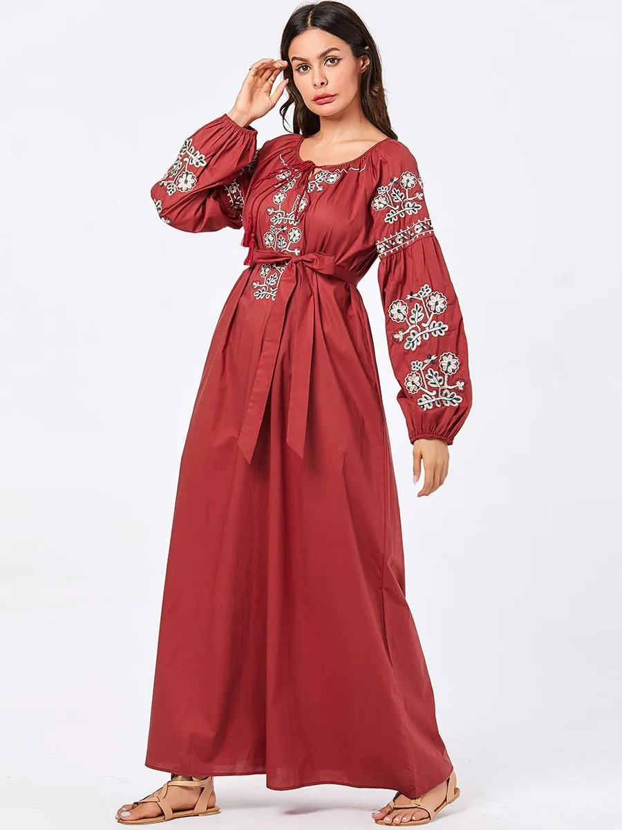 Abaya платье халат Longue Femme мусульманское достойное удобное арабское большой размер