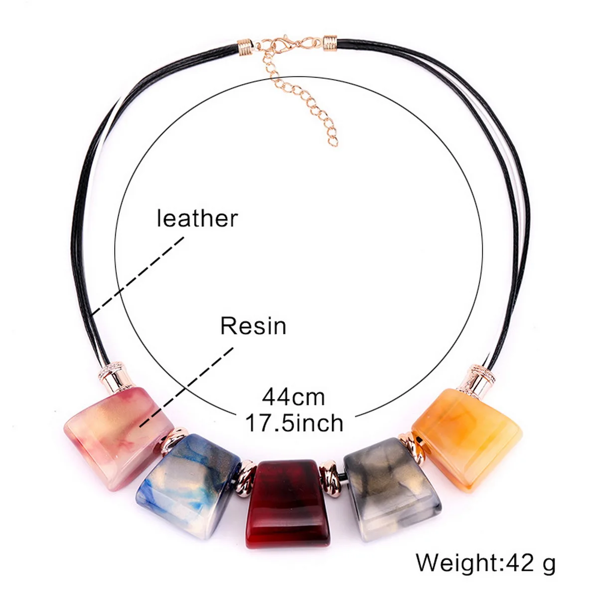 Цепочка Из полимерной смолы Длинная кожаная цепочка ювелирные изделия для