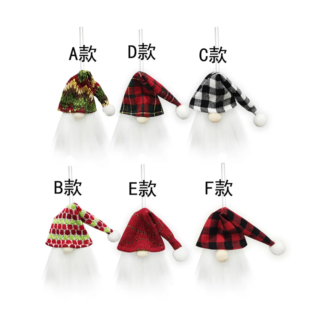 Рождественская шапочка в полоску Безликий гном подвеска скандинавский земля