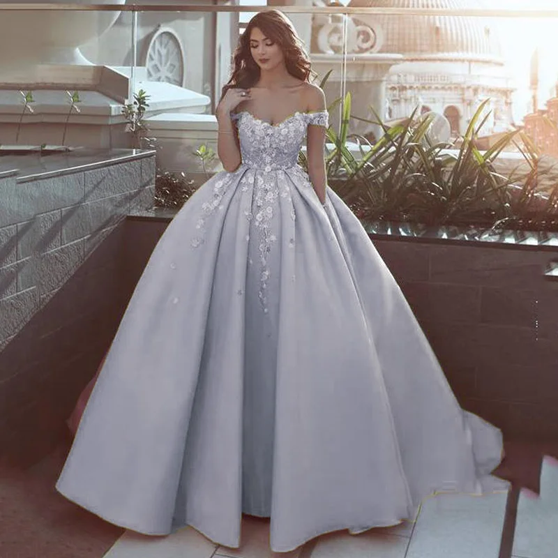 Lorie Розовые Свадебные платья Бальные платья Vestido de novia атласные с открытыми плечами Свадебные платья невесты Бохо многоцветные