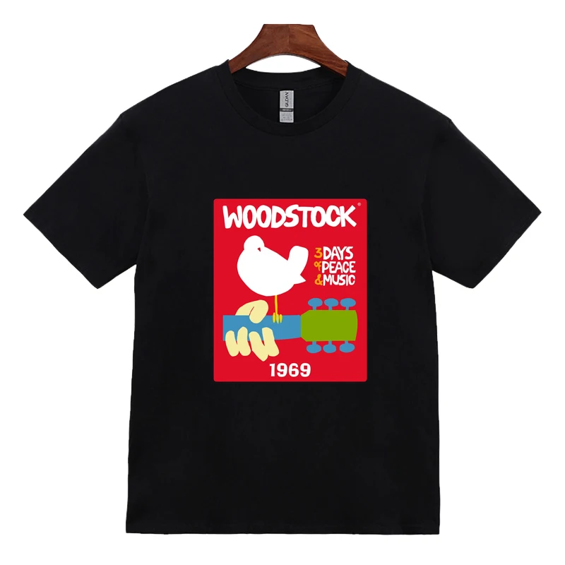 

Музыкальный фестиваль Woodstock 1969 3 дня мира и музыки любовь гитара птица футболки
