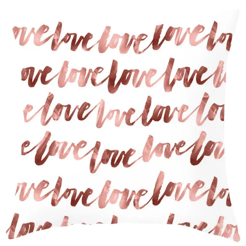 Квадратная наволочка для подушки полиэфирная с декоративным принтом домашний