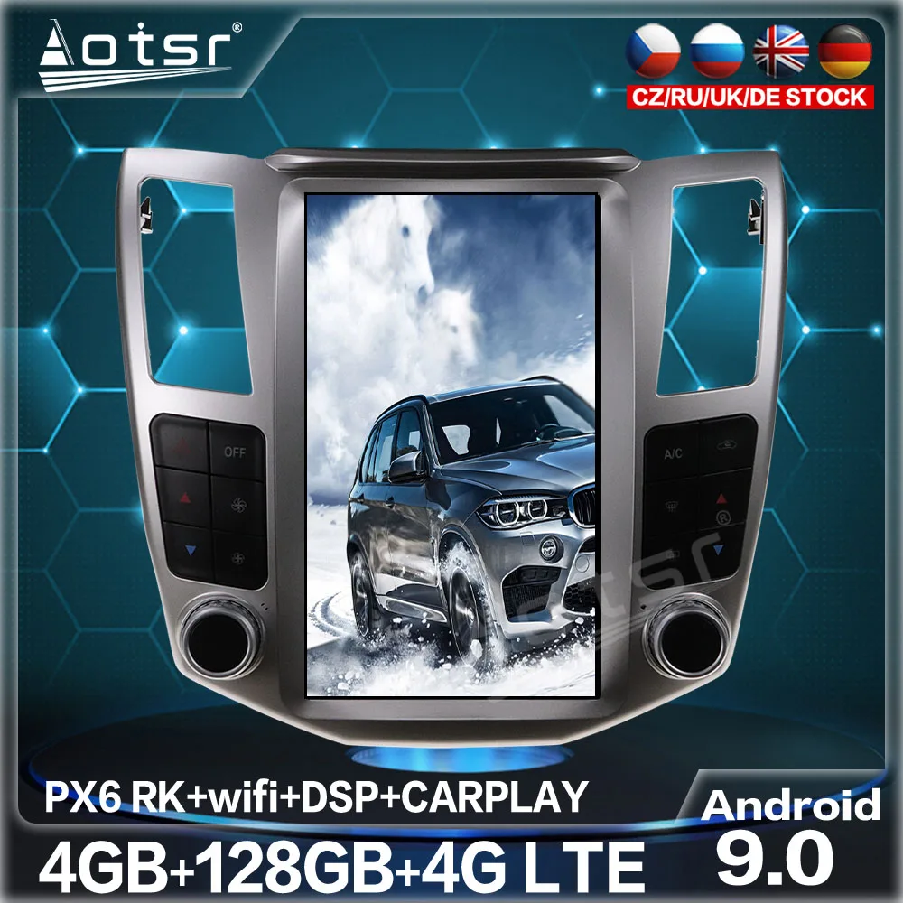 Автомагнитола на Android 128 ГГц вертикальный большой экран для Lexus RX RX300 RX330