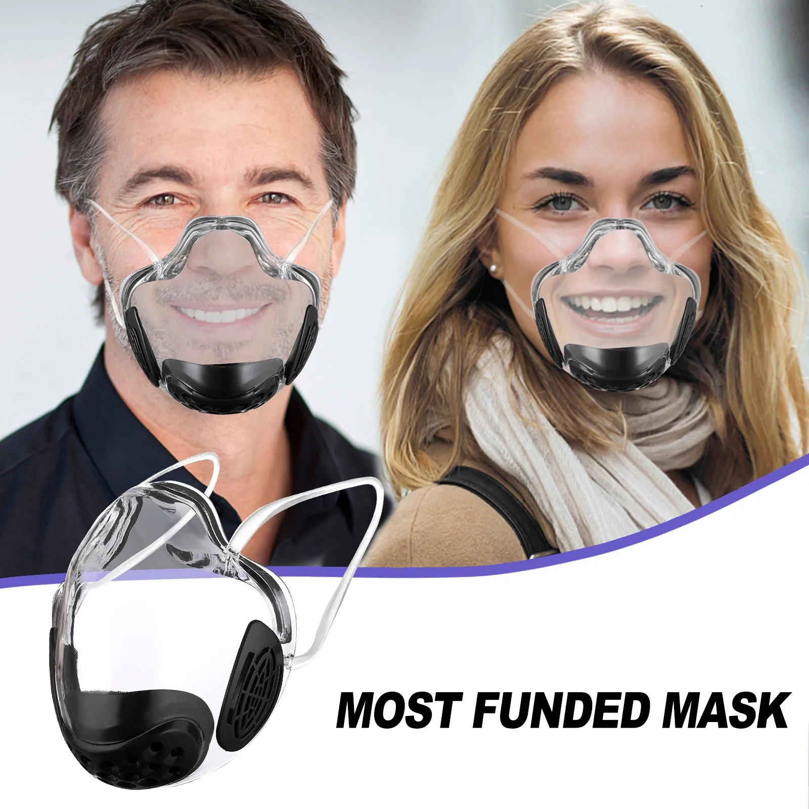 

A RADICAL ALTERNATIVES TRANSPARENT SHIELD Fashion Anti-Dust Face Mask Boutique Mask Health Cycling Respirator