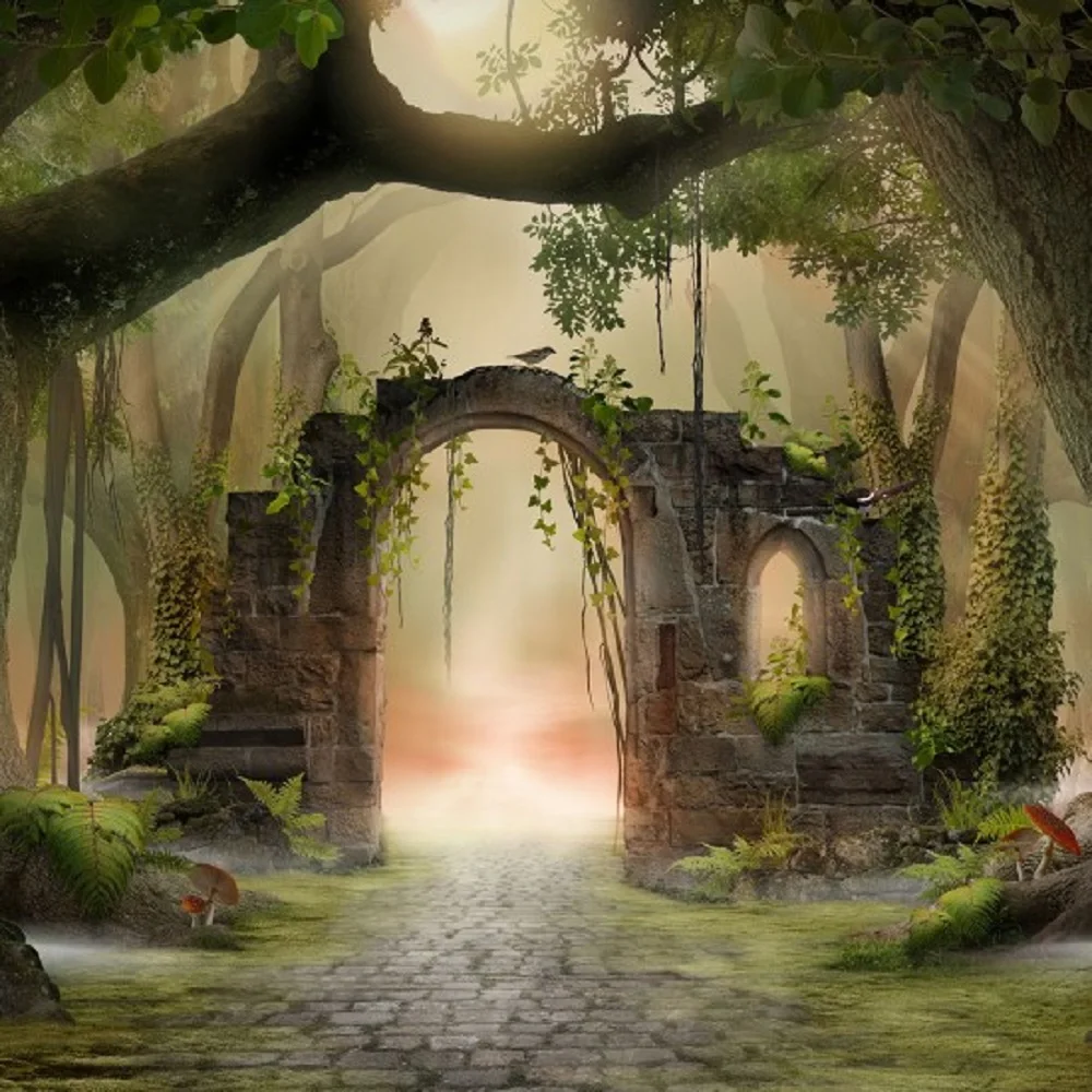 

Photo Studio Props Photography Backdrop Enchanting Fairy Tale Forest Landscape Vinyl Background Children's Birthday Decoration