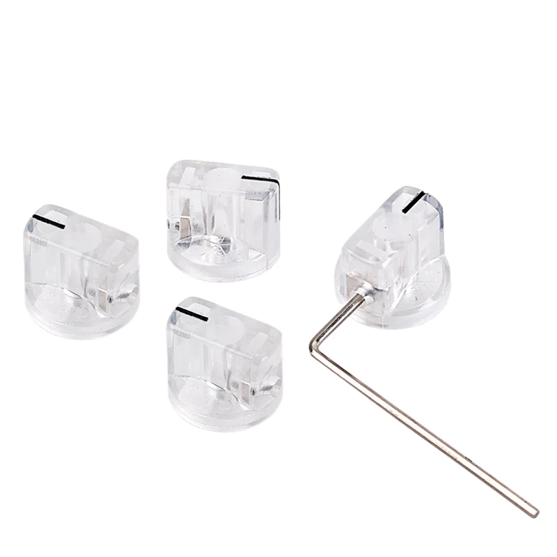 

Transparent Flat Guitar Bass Knob Amp Amplifier Effect Pedal Knobs Guitar Accessories