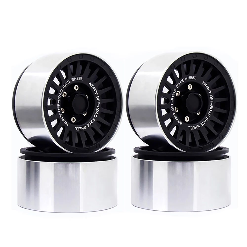 

New RC 4Pcs 2.2Aluminum Alloy Beadlock 2.2" Wheel Rim Hub for 1/10 RC Crawler G53 SCX10 TRX4 RR10 simulation climbing car