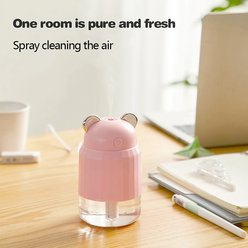 

ELOOLE 280ml Portable Mini USB Air Humidifier Car Scented Machine Atomizer Fog Diffuser Purified Air Fine Spray For Home Car