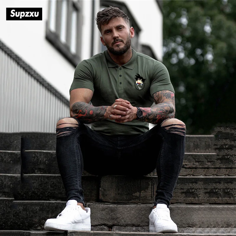 Летняя мода 2020 брендовая мужская рубашка поло повседневная спортивная деловая с