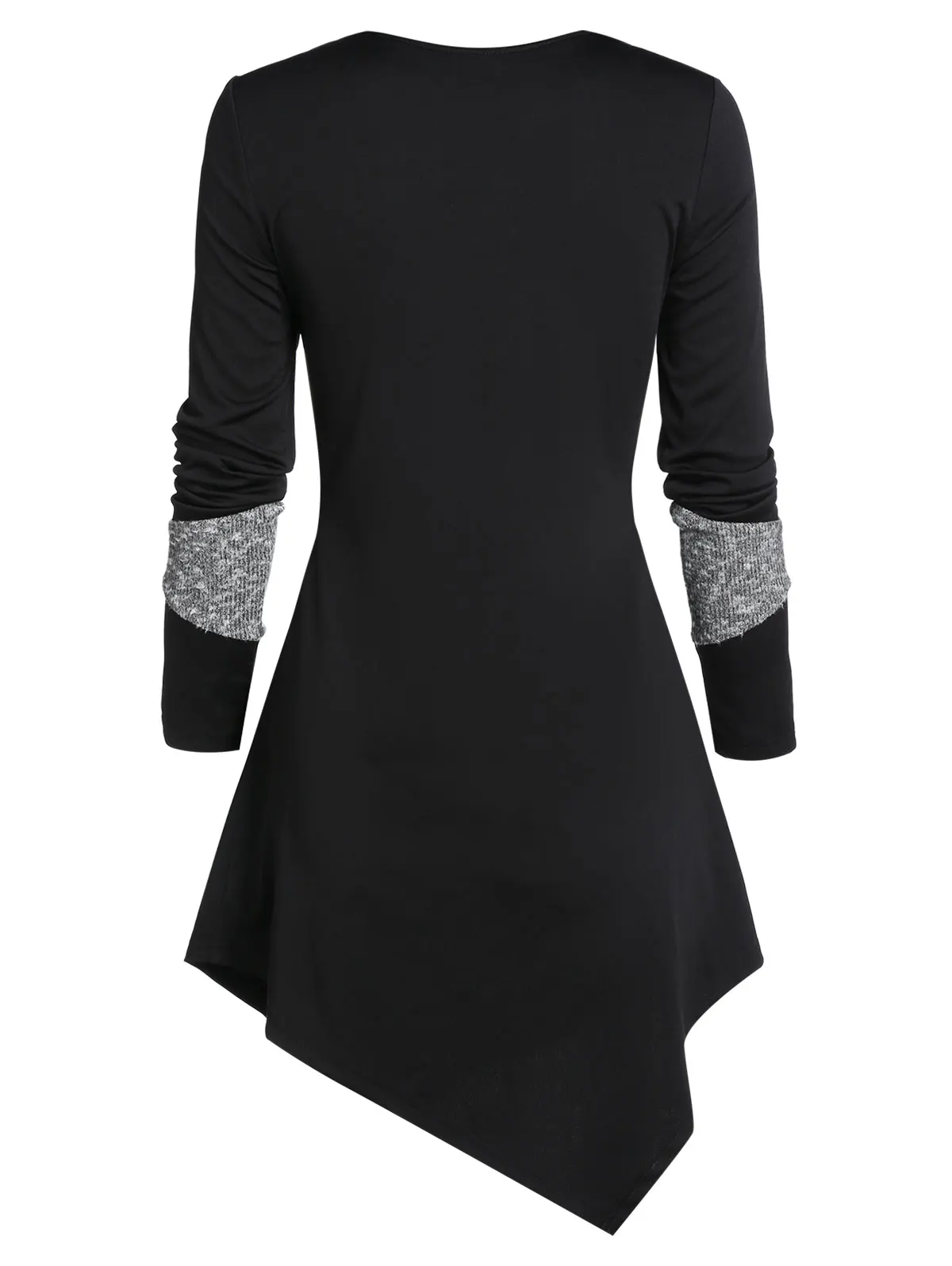 Женский Асимметричный свитер с контрастной отделкой и молнией спереди ROSEGAL