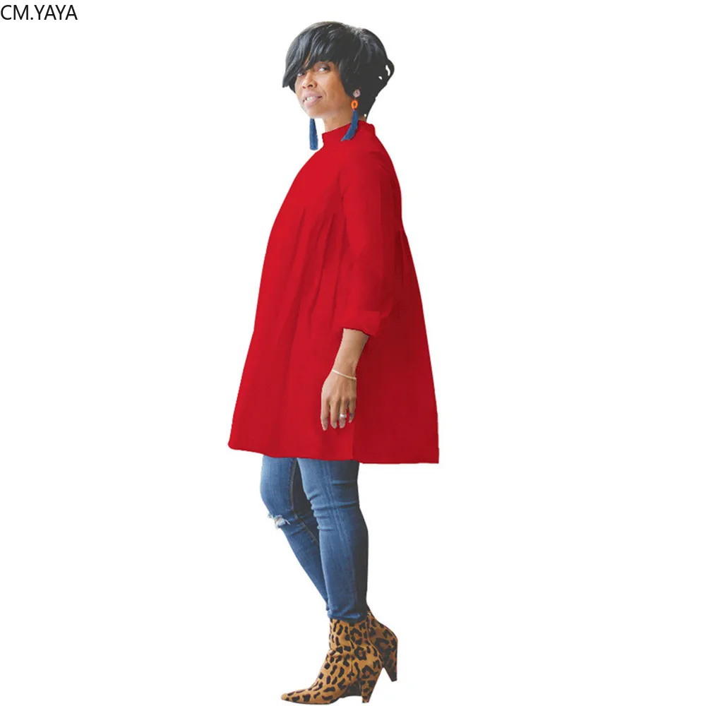 Осенняя женская обувь с длинным рукавом Свободная блузка высокой горловиной