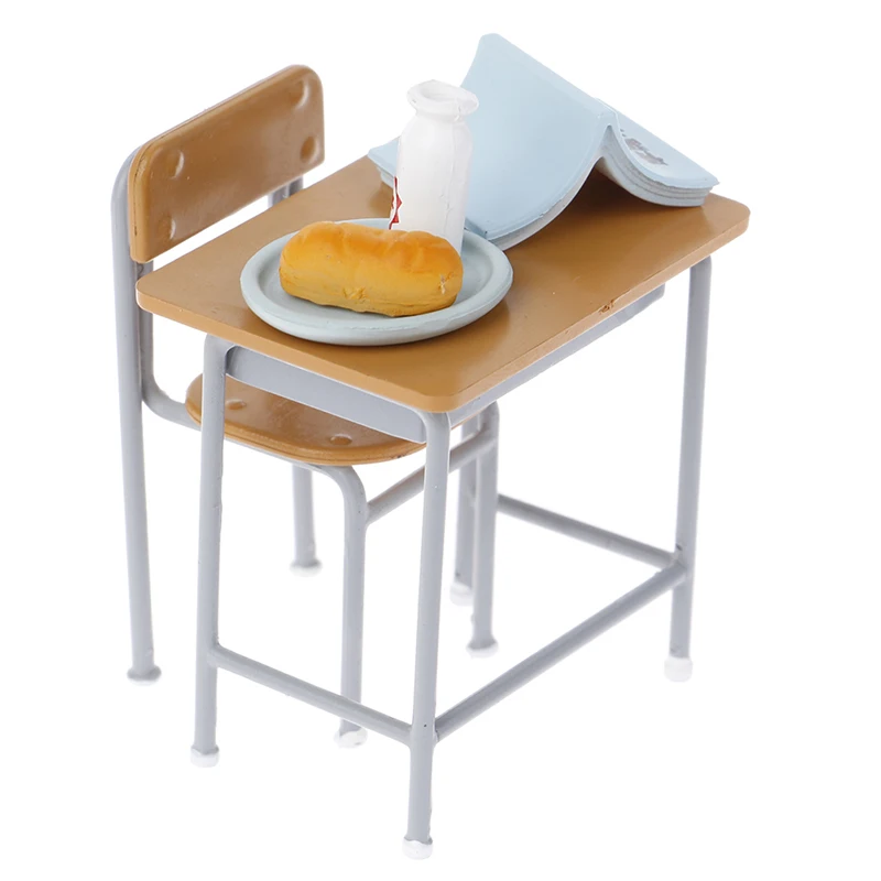1 Набор стол и стул для кукольного домика миниатюрных классных классов детей