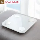 Умные Электронные напольные весы YUNMAI Mini2, цифровые весы для ванной комнаты с ЖК-экраном и приложением mijia, до 150 кг, для Xiaomi