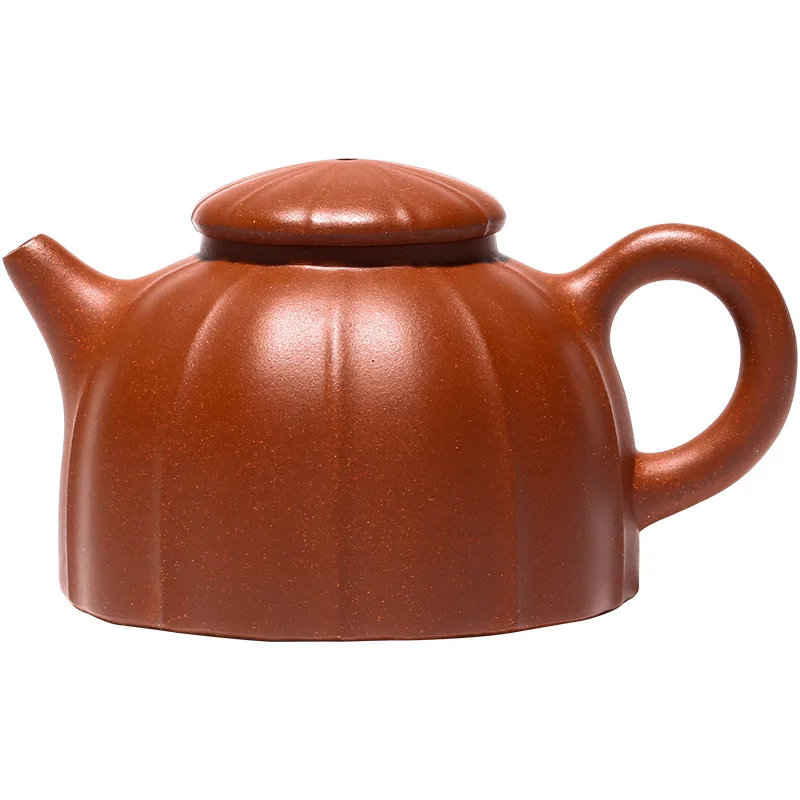 

Yixing purple clay pot famous artisan raw ore descent mud fishing cover Teapot Tea Set Gift