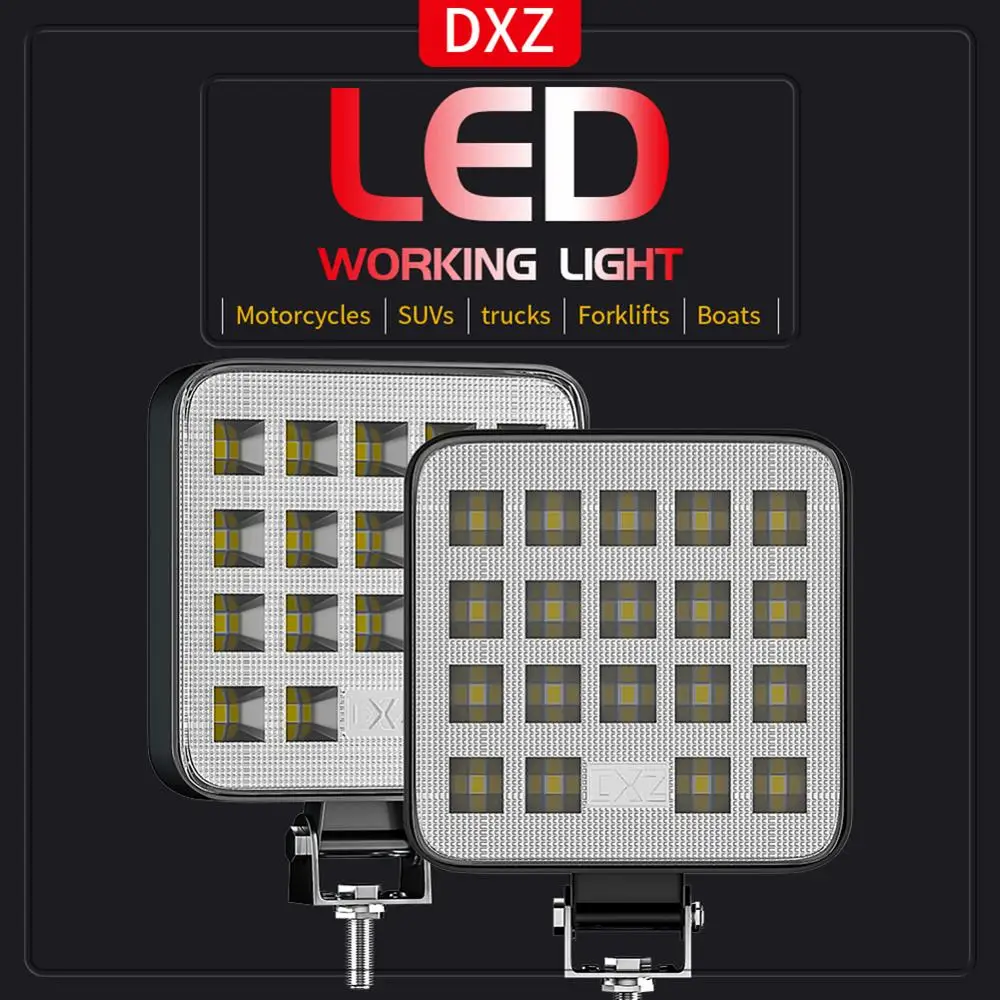 

57W 19 LED Work Light Flood Beam Bar Car SUV ATV Off-Road Driving Fog Lamps