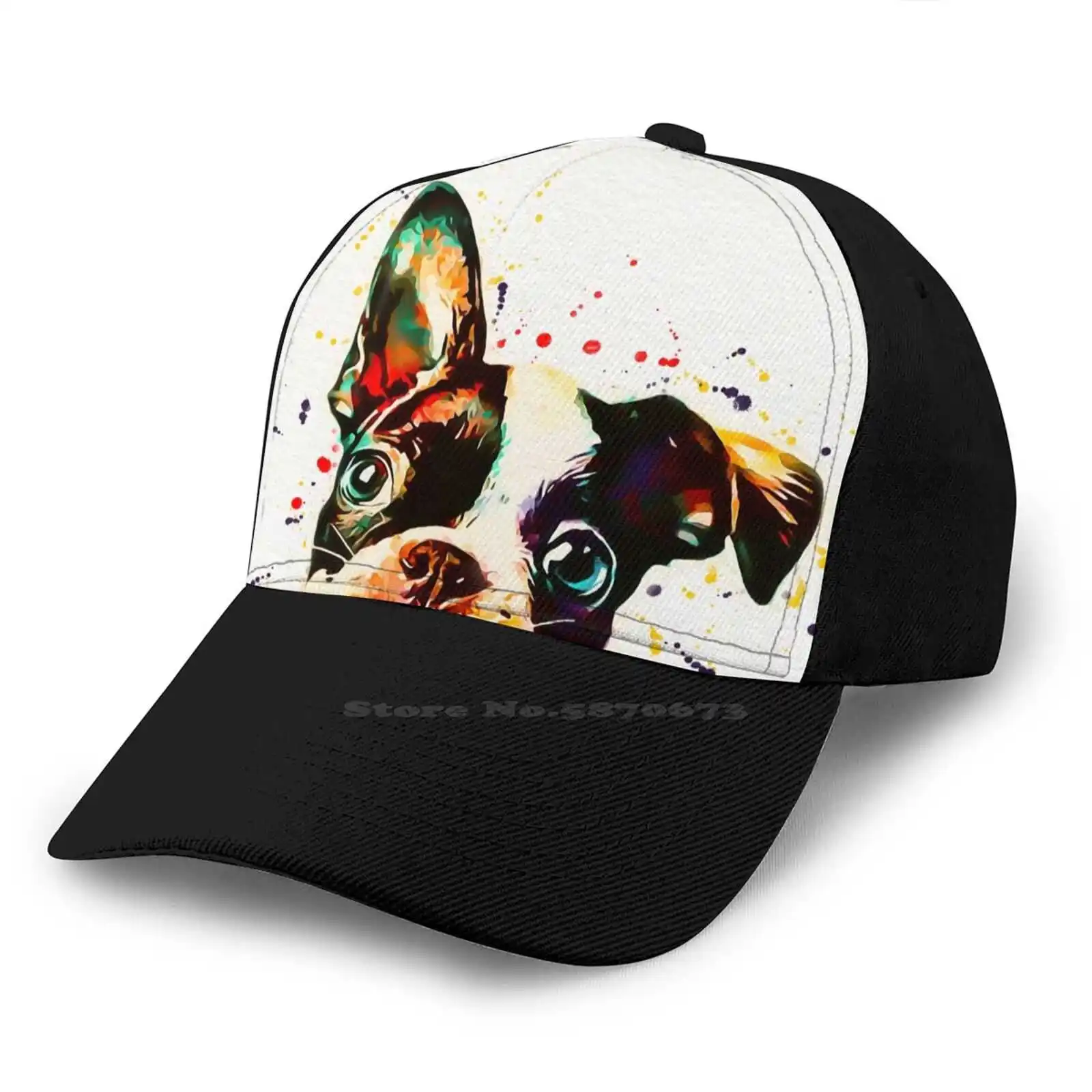 Акварельная шапка Boston Terrier в стиле хип-хоп модная кепка для собак Бостон-терьер