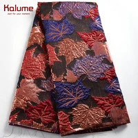 kalume african gilding lace fabric 5 yards 2021 high quality nigerian brocade jacquard lace fabric for party diy sew dress f2100