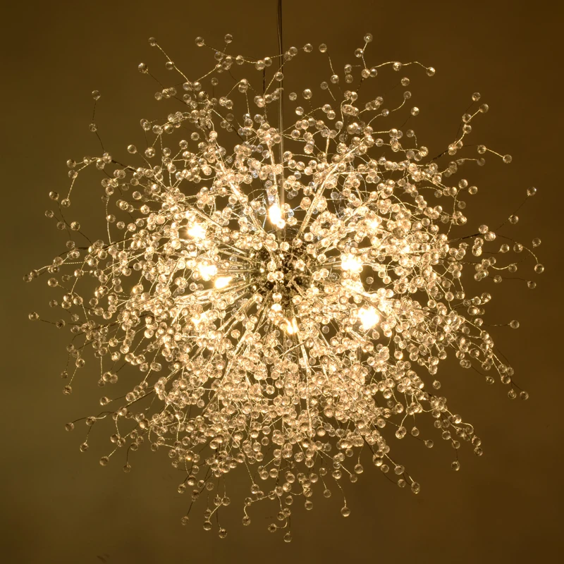 Скандинавский промышленный G4 хромированный подвесной светильник sputnik Fof Лофт