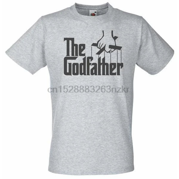 Серая футболка с логотипом GODFATHER marlon brando al pacino Mafia don Corleone Мужская хлопковая