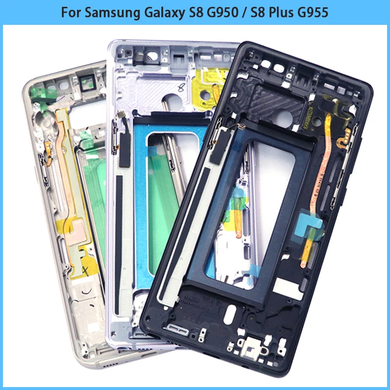 Новинка для Samsung Galaxy S8 G950 средняя рамка Шасси пластина с боковыми кнопками Plus G955