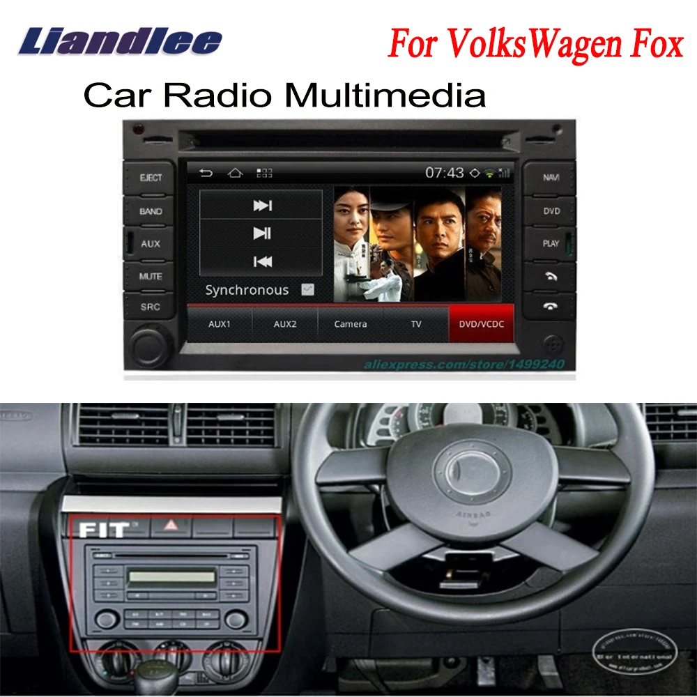 Liandlee 2 Din Автомобильный GPS для VolksWagen VW Fox 2003 ~ 2011 Android Радио Навигация карты DVD плеер HD