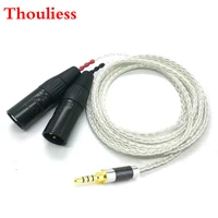 thouliess 8 cores 7n occ silver plated 3 5mm trrs balanced to dual 3pin xlr male audio adapter cable