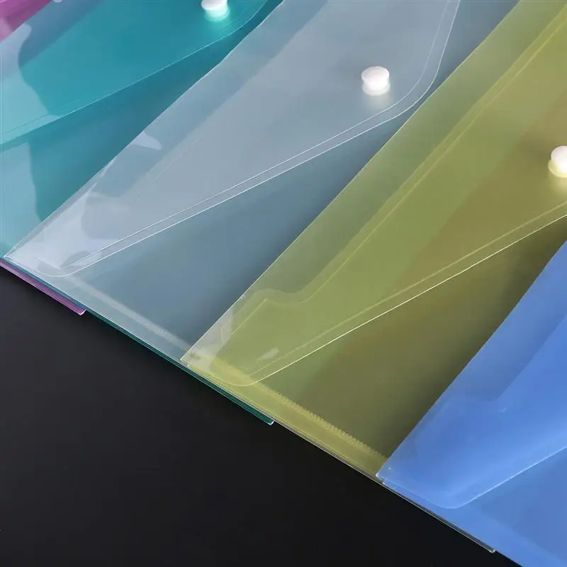 

20pcs A4 Polypropylene Document Folder Clear Document Folder with Snap Button