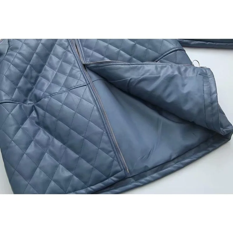 Осенне-зимние женские Куртки из искусственной кожи размера плюс XL-4XL пальто с