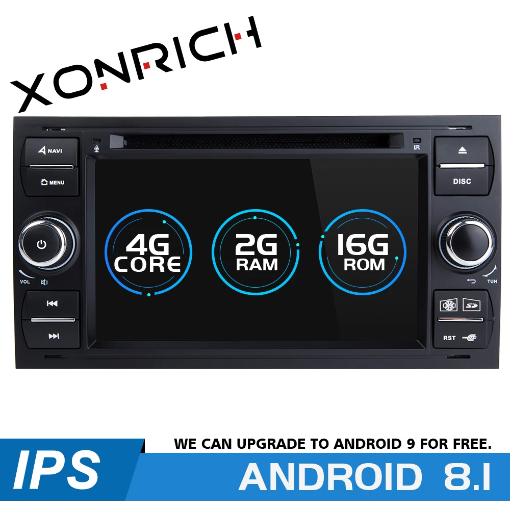 2 din Android 8 1 автомобильный DVD мультимедийный плеер для Ford Focus mk2 Transit подключение S MAX C