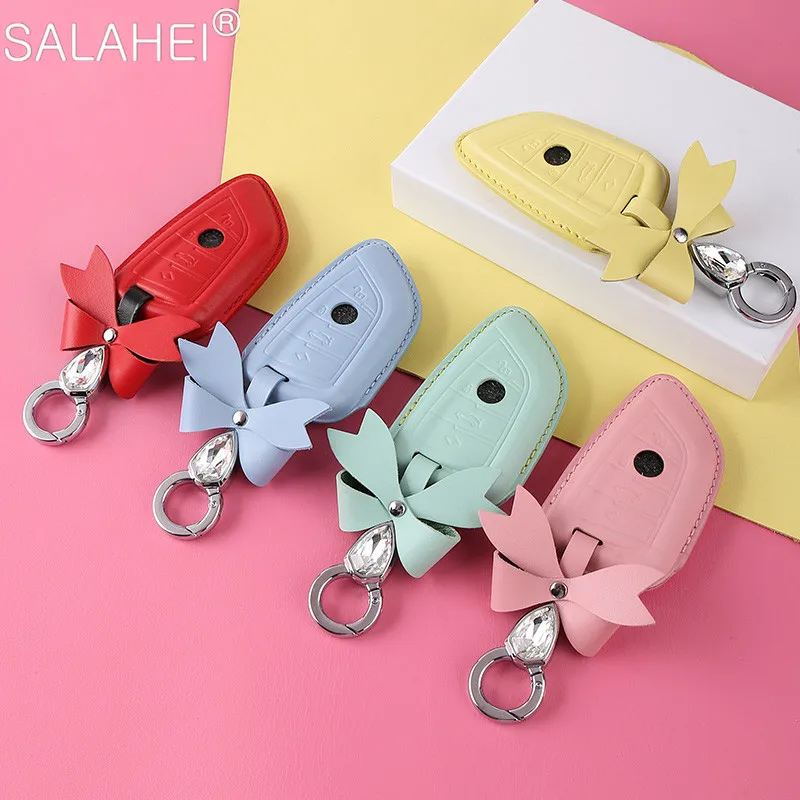 

Кожаный Автомобильный чехол для ключа с дистанционным управлением чехол для BMW 1 2 3 4 5 6 7 серии X1 X3 X4 X5 X6 F30 F34 F10 F07 F20 G30 F15 F16 E60 чехол для ключей