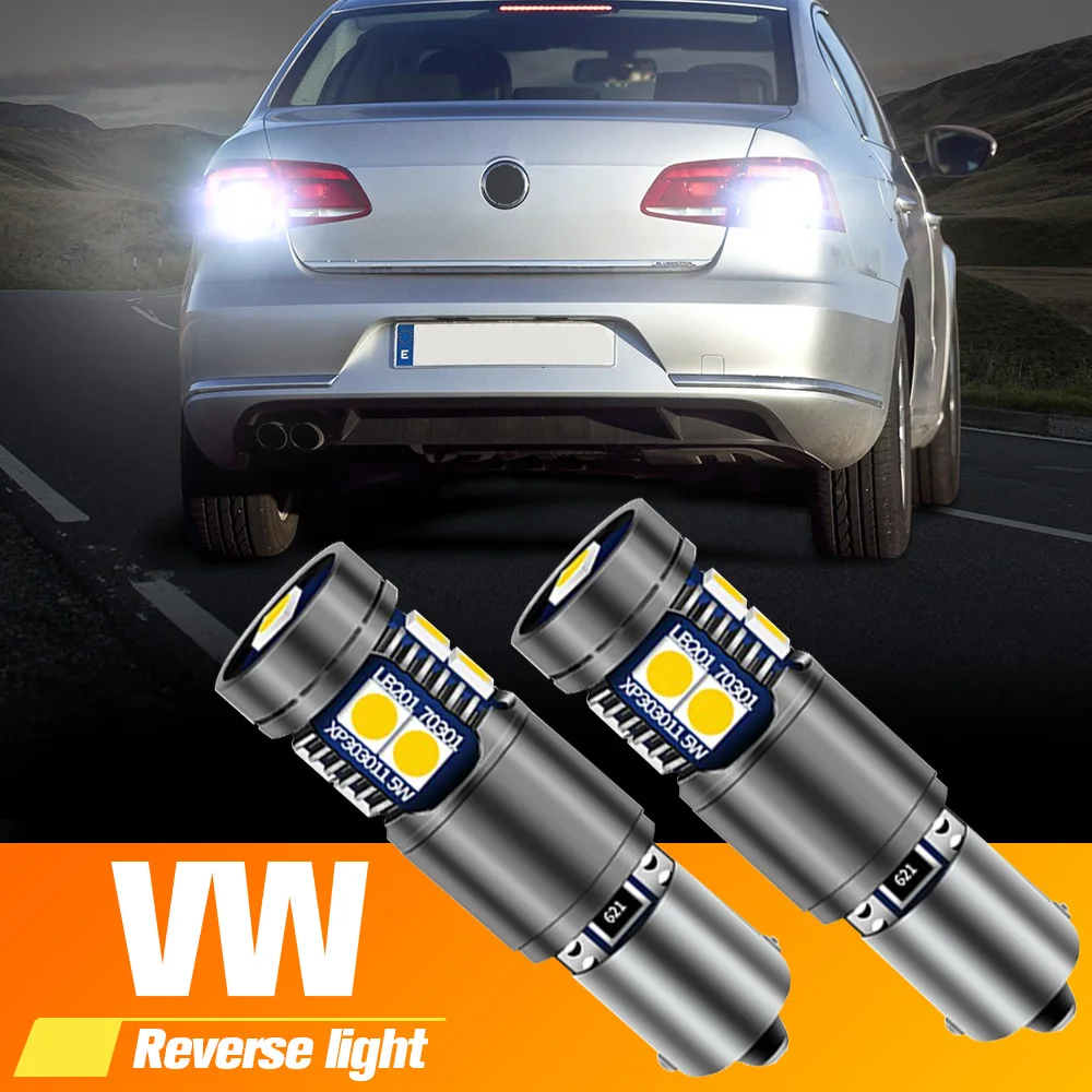 

2pcs LED Backup Light Blub Reverse Lamp H6W BAX9S 64132 Canbus No Error For VW Passat CC B6 2008 2009 2010 2011 2012