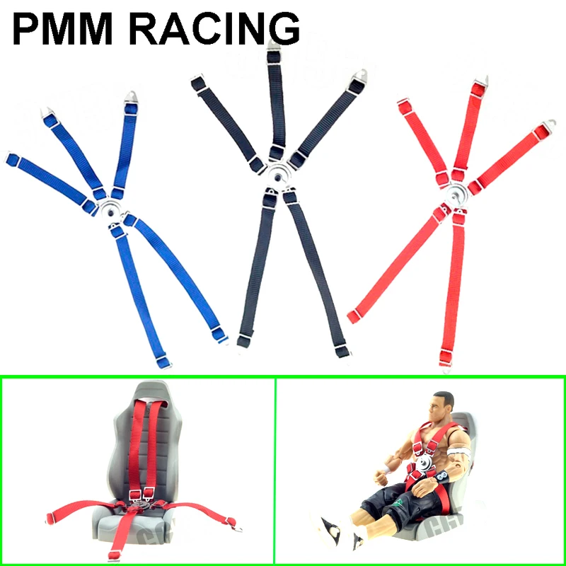 Simulated Driver Seat Belt for 1/10 RC Crawler Car RC4WD D90 D110 TRX4 TRX6 RC Short-Course Truck Monster Truck Wraith