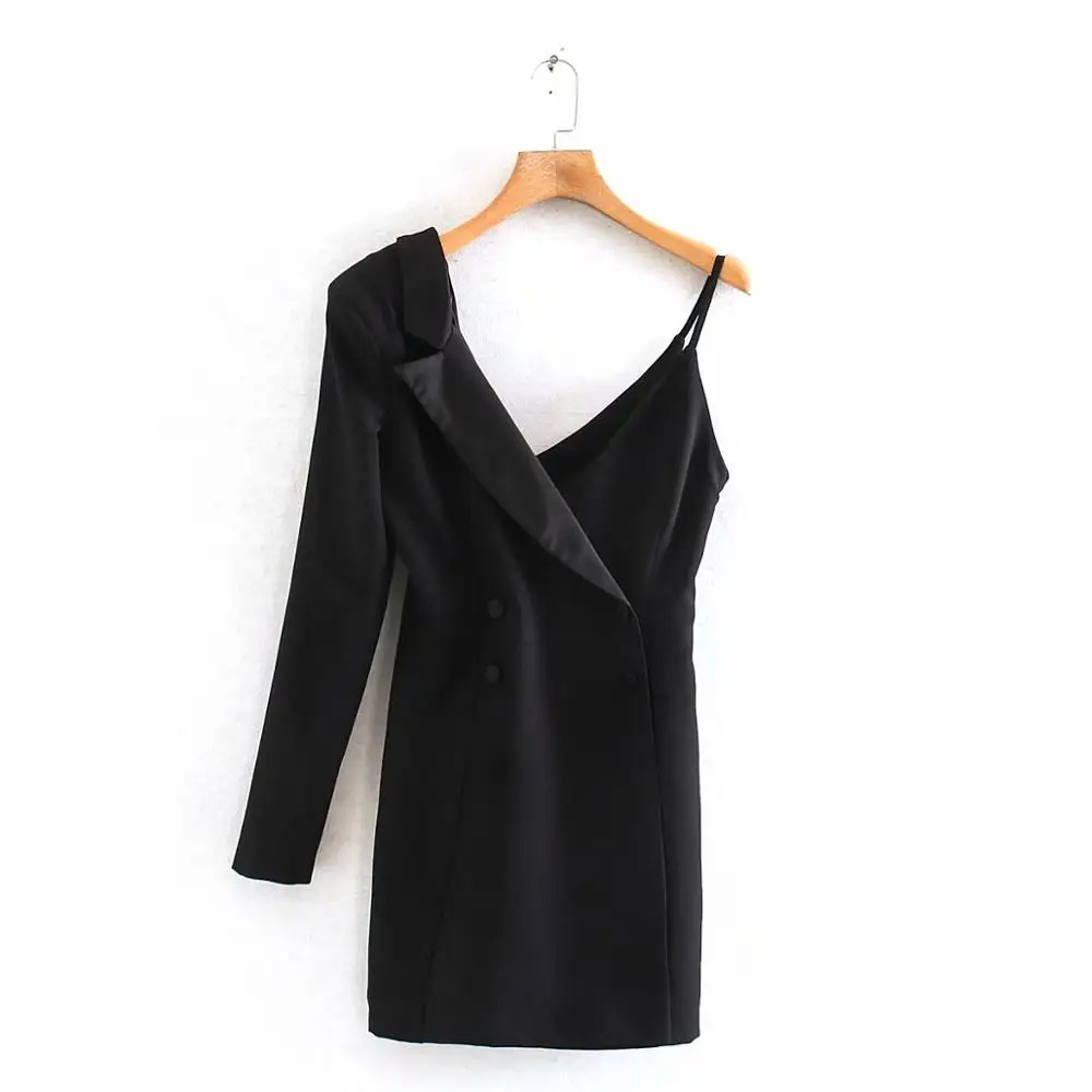 Женский сексуальный однобортный костюм на одно плечо дизайнерское платье