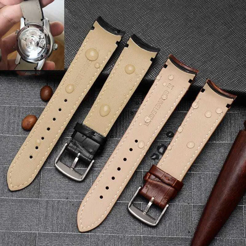 High qualit curve end watchband for Citizen BL9002-37 05A BT0001-12E 01A watch strap 20mm 21mm 22mm black brown cow leather band